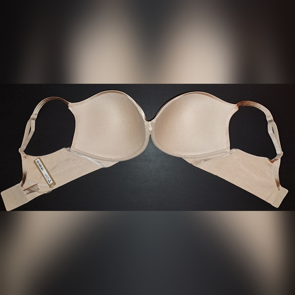 💕NWT SKIMS Ultimate Padded Plunge Pushup Push Up Teardrop bra Nude Mica 44C - Picture 5 of 14